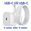 QuickLadder kompatibel med iPhone 16 Pro-adapter USB-C till USB-C Vit