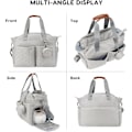 Miniatyrbilde 5 av 5: (Grå) Multifunksjonell stilig bleiebag for baby, stor
