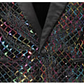Miniatyrbillede 3 af 4: Herre Smoking Sequin Jakke Blazers Balfest regnbue XXL rainbow