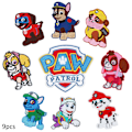 Pikkukuva 1 / 4: 9 kpl PAW Patrol -kirjailtuja laastareita, piirrettyjä, ommeltavia/silitys-laastareita, korjauslaastareita 9PCS