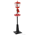 Miniatyrbillede 6 af 10: vidaXL Gadelampe med julemand 180 cm LED Black Svart