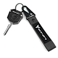 Miniatyrbild 1 av 5: Motorcykel CNC Nyckelskyddsfodral & Broderad Emblem Nyckelring För Yamaha MT07 FZ07 MT-07 MT FZ 07 TRACER MT-07 2014-2023 2022 Black 1 set