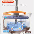 Miniatyrbillede 2 af 5: Mopspand med Vridemekanisme Kvadratisk Spin Mop 360 Grader Selvvaskende Spin Mop, 100% Ny 5pcs Cloth