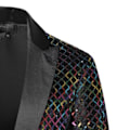 Miniatyrbillede 2 af 4: Herre Smoking Sequin Jakke Blazers Balfest regnbue XXL rainbow
