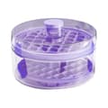 (SC) Double Layer Round Ice Box Large Capacity Odorless Ice Cube Tray for Cooling Drinks Coffee Juice Cocktail Purple