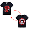 Miniatyrbilde 1 av 4: Reversibel Sekvens Spiderman Trykk T-skjorte for Gutter - Svart Black 3-4 Years