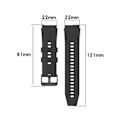 Miniatyrbild 3 av 3: Silikonarmband 22mm för Huawei Watch GT3 Pro 46mm - Svart