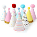 Miniatyrbild 1 av 7: Födelsedagshattar, Set med 10 Happy Birthday Konformade Partyhattar för Barns Födelsedagsfest - Partyartiklar och Dekorationer från PixiPy A