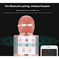 Miniatyrbild 6 av 7: Trådlös Bluetooth-mikrofon för barn, portabel karaoke-sångmaskin, leksaker/presenter för pojkar och flickor, högtalare för smartphones och datorer black