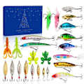 Miniatyrbilde 1 av 5: Julekalender 2023 Sett 24 Dagers Nedtelling Kalender Overraskelsesgaver Fiskeutstyr Blindboks for Far style 3