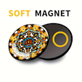 Pikkukuva 4 / 5: 30 kpl, Jääkaappimagneetteja, Mustat Mandala Jääkaappimagneetti, Ihastuttavat Koristeelliset Magneetti, Toimistomagneetti, Jääkaappimagneetti Ruokakoululle