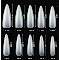 Miniatyrbillede 3 af 3: Sorte, enkeltfarvede spidse studs i blandede farver, sæt med 100 stk