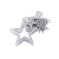 Miniatyrbilde 2 av 5: 12 Stjerneformede LED-lyslenker, Gardinlys Julebelysning Stjernegardin Innendørs Utendørs, Jul, Fest, Åtte Moduser (6 Store og 6 Små)