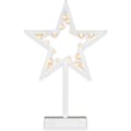 Miniatyrbilde 2 av 5: 20 LED Dekorativ Lysestjerne Varmt Hvit Ramme Hvit Batteri Høyde 29 cm Dekorativ Stjerne Julepynt Julestjerne med Base IP20 Jul