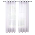 Miniatyrbillede 1 af 5: 210 cm Hvide Gardiner med Hvide Øjer, Sæt med 2 Paneler, Vinduesgardiner, Polyester Voile Look Gardiner til Soveværelse