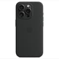 [SC]iPhone 15 Pro Silicone Case with MagSafe - Thin, Shockproof, Protective Mobile Cover Black Black