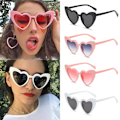 Miniatyrbillede 7 af 10: 6 stk. Hjerteformede Solbriller Kærligheds Hjerte Solbriller 6 STK - PINK 6Pcs -  Pink Gray 6Pcs -  Pink Gray