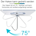 Miniatyrbild 3 av 5: 14 st transparenta krokar Självhäftande självhäftande krokar Multi-
