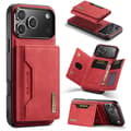 [SC]iPhone 17 Pro Max Case Leather Wallet DG.MING M2 Series 3-Fold Card Bag Röd