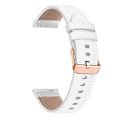 Miniatyrbild 1 av 4: Klockarmband i äkta koläder med roséguldfärgat spänne, 20 mm, för Garmin Venu/sq/sq 2/2 Plus White