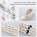 Miniatyrbild 2 av 5: pcs Macrame Plant Hanger Vit Handgjord bomullsrep Inomhus utomhus hängande krukväxt 38