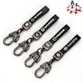Miniatyrbillede 2 af 5: Personlig Logo Metal Bilnøglering - Mænds Forretningslogo Læder Nøglering Wild Hors Wild Horse Gunmetal Hardware