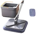 Pikkukuva 1 / 5: Mop-ämpäri ja pyörivä lattiamop, 360 asteen itsepuhdistuva pyörivä mop, 100% uusi 3pcs Cloth