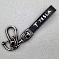 Miniatyrbillede 1 af 5: Personlig Metal Logo Bilnøglering - Mænds Læder Nøglering Acu Acura Silver Hardware
