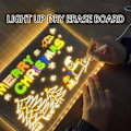 Miniatyrbillede 4 af 6: Julegave kreativ sletbar akryl LED opslagstavle 7 farve pen opslagstavle akryl whiteboard lysende opslagstavle notetavle (30*20cm) 30*20cm