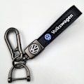 Miniatyrbillede 1 af 5: Personlig metal bilnøglering med logo - Læder nøglering til mænd public Gunmetal Hardware