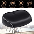 Miniatyrbillede 3 af 5: Komfortabel bred cykelsaddel uden næse med memory foam polstring
