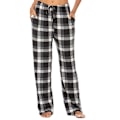 Miniatyrbild 3 av 4: Mjuka Flanellrutiga Pyjamasbyxor för Män Mörk Röd Dark Red XXL