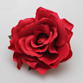 Miniatyrbilde 2 av 5: DIY Hodeplagg Hårtilbehør til Bryllup Bryllup Flokkering Stoff Rød Rose Blomst Hårnål Hårklipp Bryllupsfest Tilbehør B-pink
