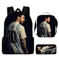 Miniatyrbilde 1 av 2: 3-pakks ryggsekk med fotballstjerne Lionel Messi - Skoleryggsekk for studenter - Y P3 - Kun ryggsekk P3 P3 P3 Only Backpack