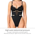 Pikkukuva 4 / 5: Kehonmuotoileva Pitsi Push-Up Läpinäkyvä Vatsanvärjäys Lantio String Tiukka Haalarin Yömekko Syvä V Selästä Paljas Shaper Iho Skin XL