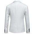 Miniatyrbilde 2 av 3: Menn Ensfarget Krage En-Knapps Blazer Formell Forretningsjakke Lang Erme Dressjakke White XL