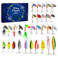 Miniatyrbilde 5 av 5: Julekalender 2023 Sett 24 Dagers Nedtelling Kalender Overraskelsesgaver Fiskeutstyr Blindboks for Far style 3