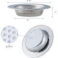 Miniatyrbilde 4 av 5: 2 stk. vaskesil for de fleste vaskeavløpskurver, oppgradert dobbeltlags sikker design vaskesil (11,4 cm).