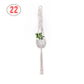 Miniatyrbild 1 av 5: pcs Macrame växt hängare vit handgjord bomullsrep inomhus utomhus hängande växtkruka 22