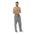 Miniatyrbillede 1 af 3: Foxbury Herre Checkede Lounge Bukser XXL Sort Sort Black XXL