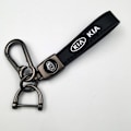 Miniatyrbillede 1 af 5: Personlig Logo Metal Bilnøglering - Mænds Læder Nøglering Ki Kia Gunmetal Hardware