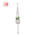 Miniatyrbild 1 av 5: pcs Macrame växt hängare vit handgjord bomullsrep inomhus utomhus hängande växtkruka 18