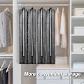 Miniatyrbild 4 av 5: 39in Klädpåsar För Hängande Klädförvaring Med Transparent Omslag För Hängande Multi Klädförvaring Resor, Dragkedjeöppning För Hängande [kk] Svart Black 2Pcs