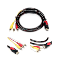 Pikkukuva 2 / 5: 5ft HDMI-urosotku 3 RCA-videon ja äänen AV-kaapeliadapteri TV:lle HDTV:lle DVD:lle 1080p
