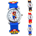 Miniatyrbild 2 av 2: Super Mario handledsklocka för barn, pojkar och flickor, analog kvartsklocka, födelsedagspresent Red