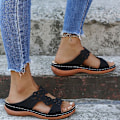 Miniatyrbillede 2 af 5: Sommermode højhælede lette platformsandaler. sort EU 41 EU 41 black