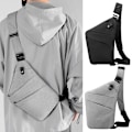 Miniatyrbilde 3 av 7: Stiligg anti-tyveri ultra-tynn crossbody-veske med enkel skulderstropp black