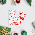 Miniatyrbillede 3 af 5: 100 stk. Julegodteposer Cellofanposer Godteposer med 100 stk. Twist-bånd til Julefest Emballagematerialer