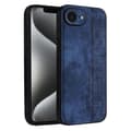 [SC] For iPhone 16e Case Protective PU Leather Covered TPU Phone Case Blue