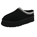 Miniatyrbillede 1 af 10: Platform-tøfler Fleece-tøfler SORT 37 Sort Black 37